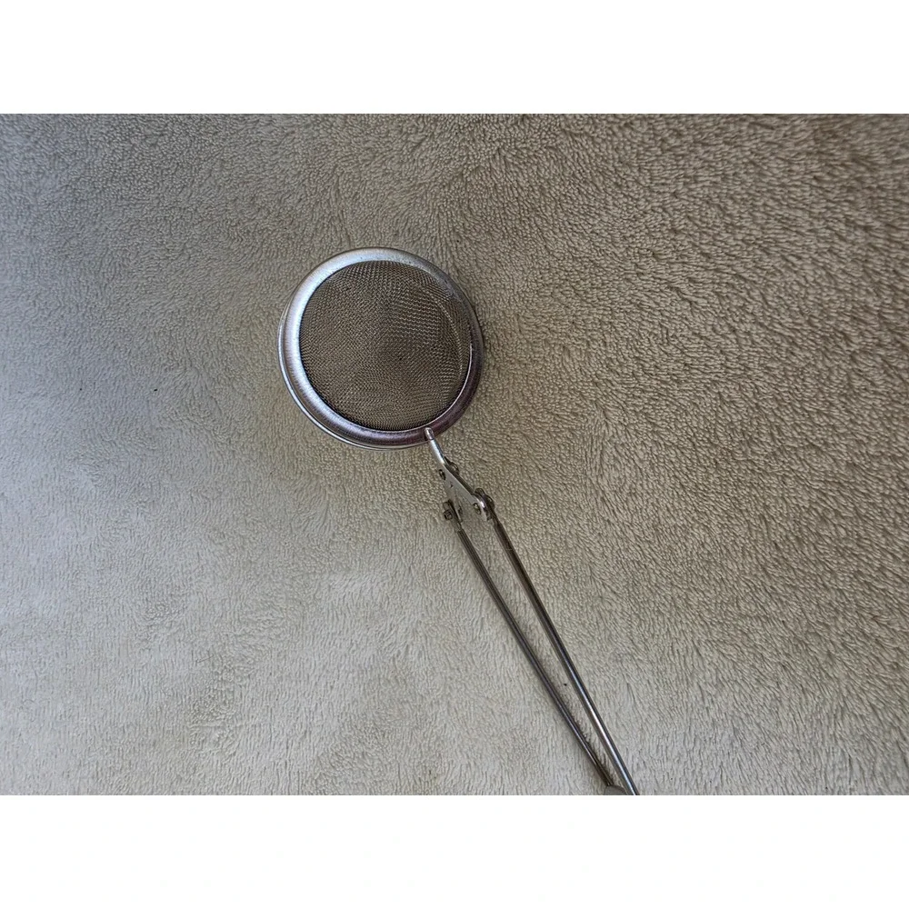 Vintage Safety Pin Style Mesh Tea Ball Infusers 2 Stainless Steel Steepers